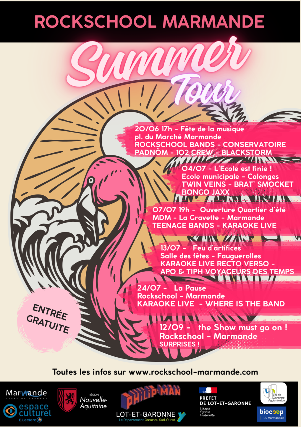 Summer Tour ROCKSCHOOL Feu d’artifices Fauguerolles