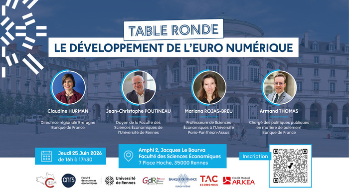 Table ronde : Le développement de l’euro numérique Campus Centre – Faculté des Sciences économiques Rennes