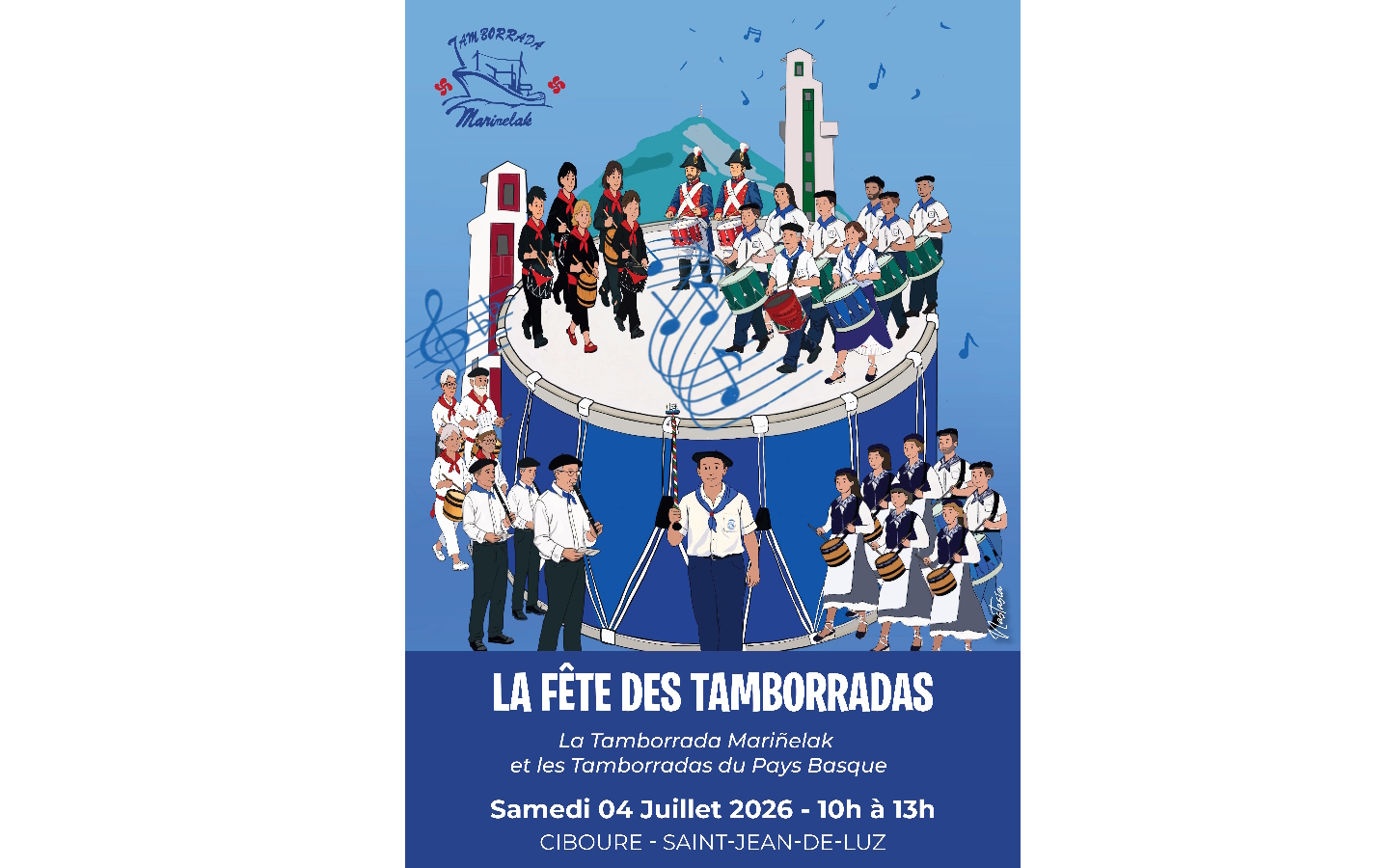 Tamborrada Marinelak Place Foch Saint-Jean-de-Luz