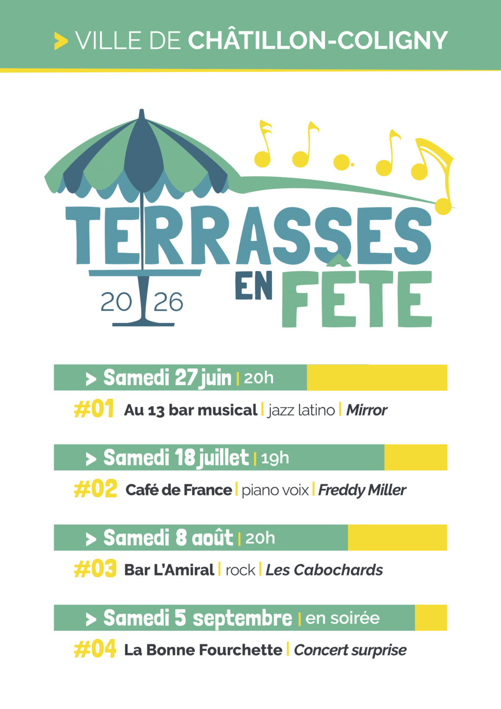 Terrasses en fête concert piano voix Châtillon-Coligny