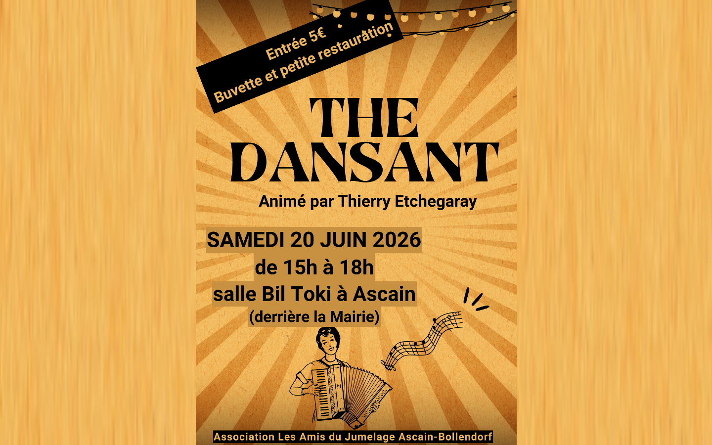 Thé dansant Salle Biltoki Ascain