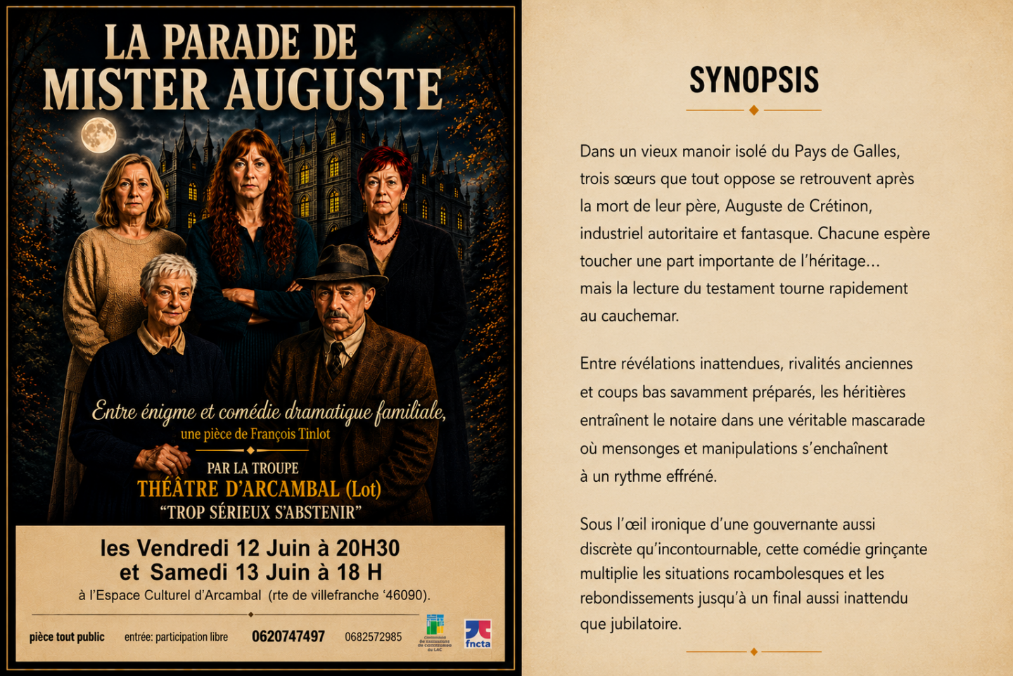 Théâtre à Arcambal: La Parade de Mister Auguste Arcambal