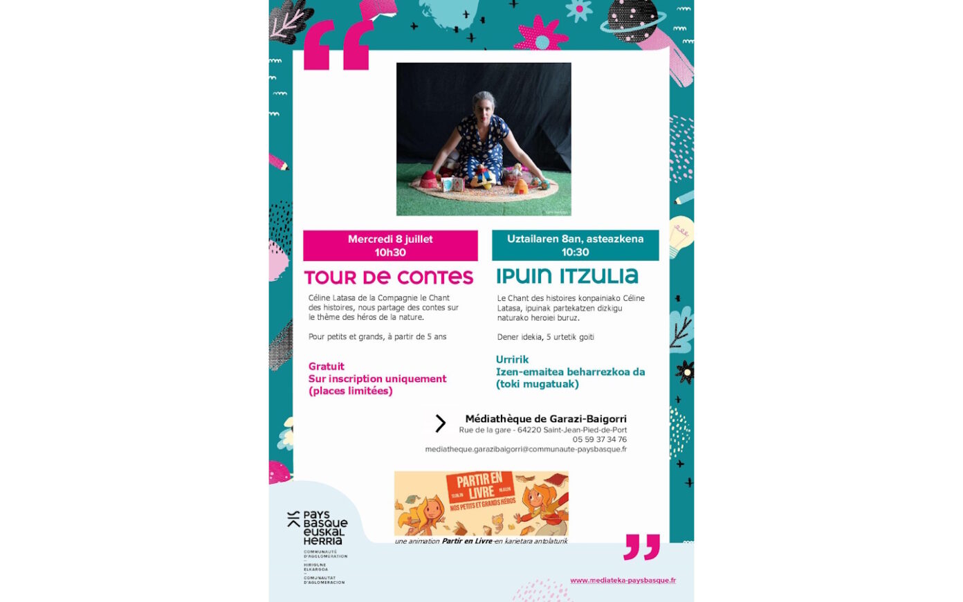 Tour de contes à la médiathèque Rue de la gare Saint-Jean-Pied-de-Port