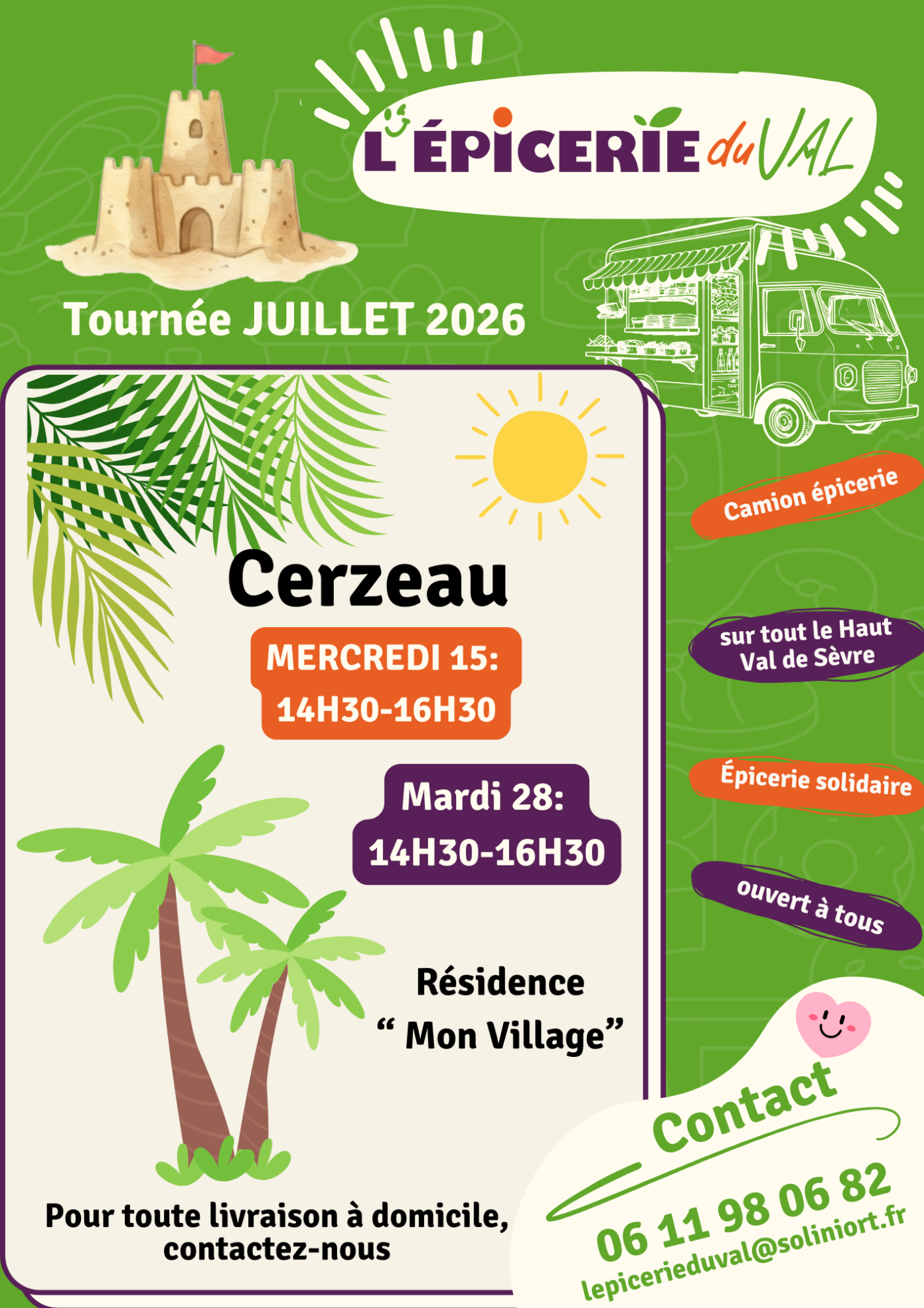 Tournée de l&rsquo;Epicerie du Val à Cerzeau  Azay-le-Brûlé
