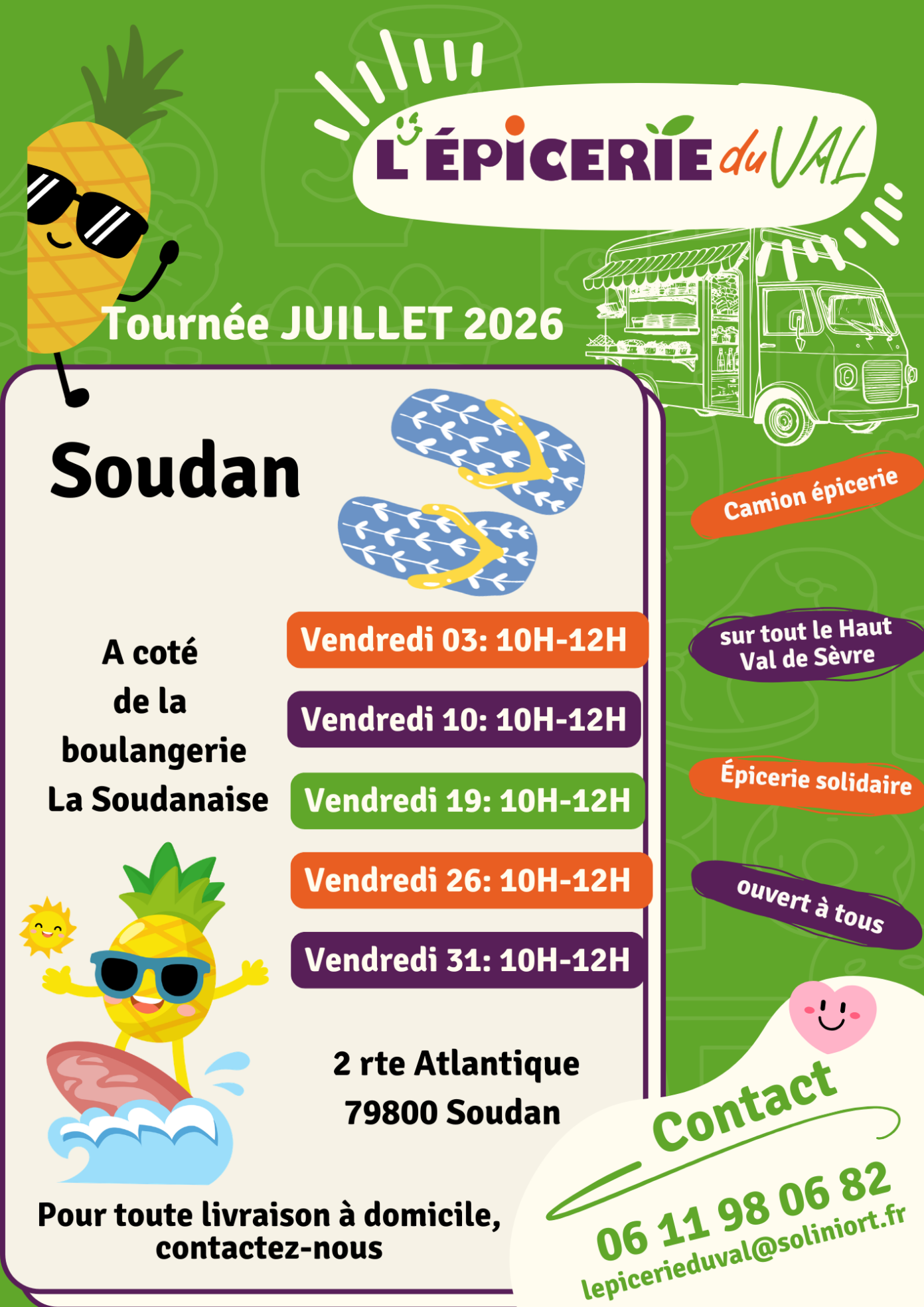 Tournée de l&rsquo;Epicerie du Val à Soudan 2 rte Atlantique Soudan