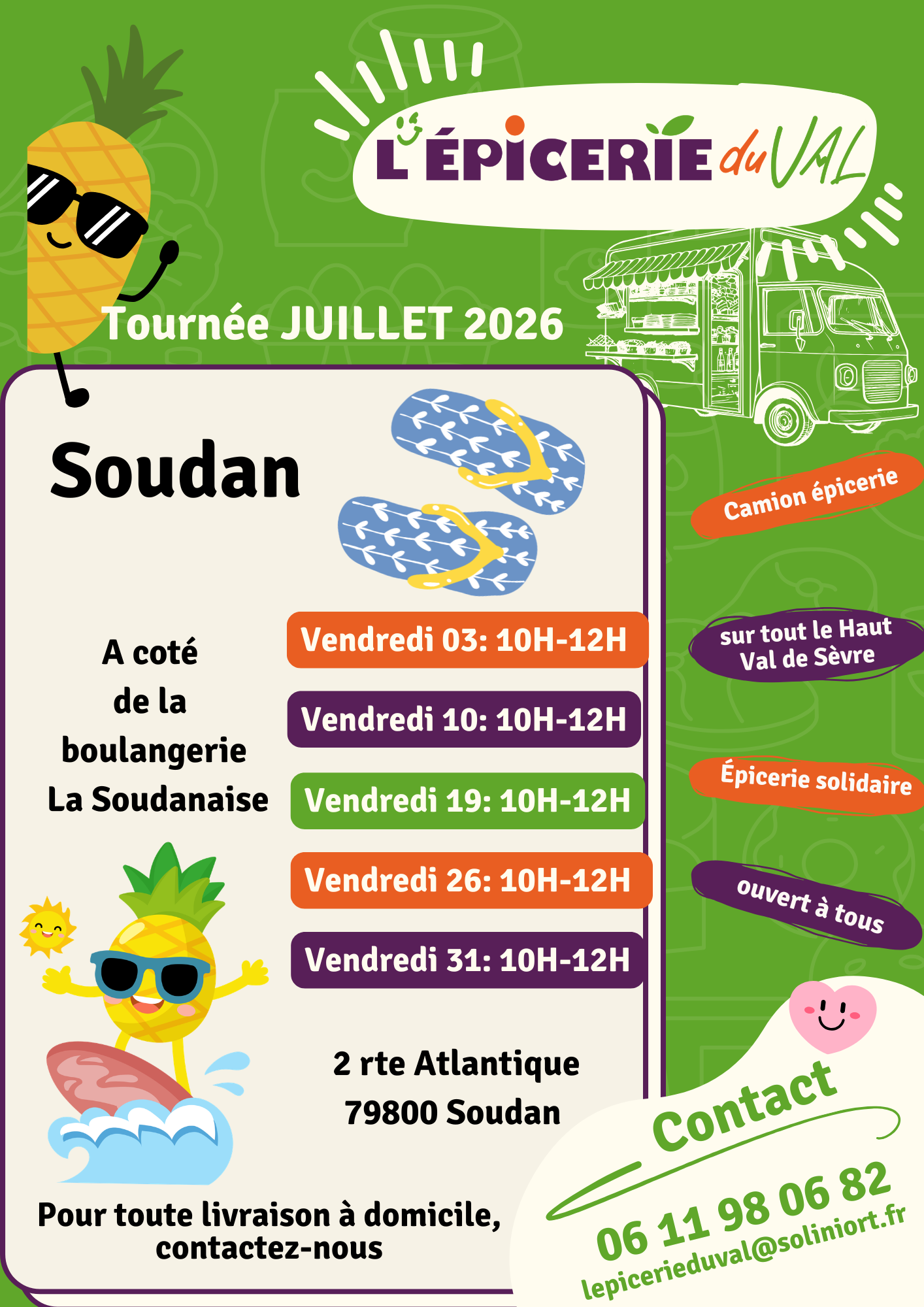 Tournée de l'Epicerie du Val à Soudan 2 Route de l'Atlantique Soudan 2026-07-03