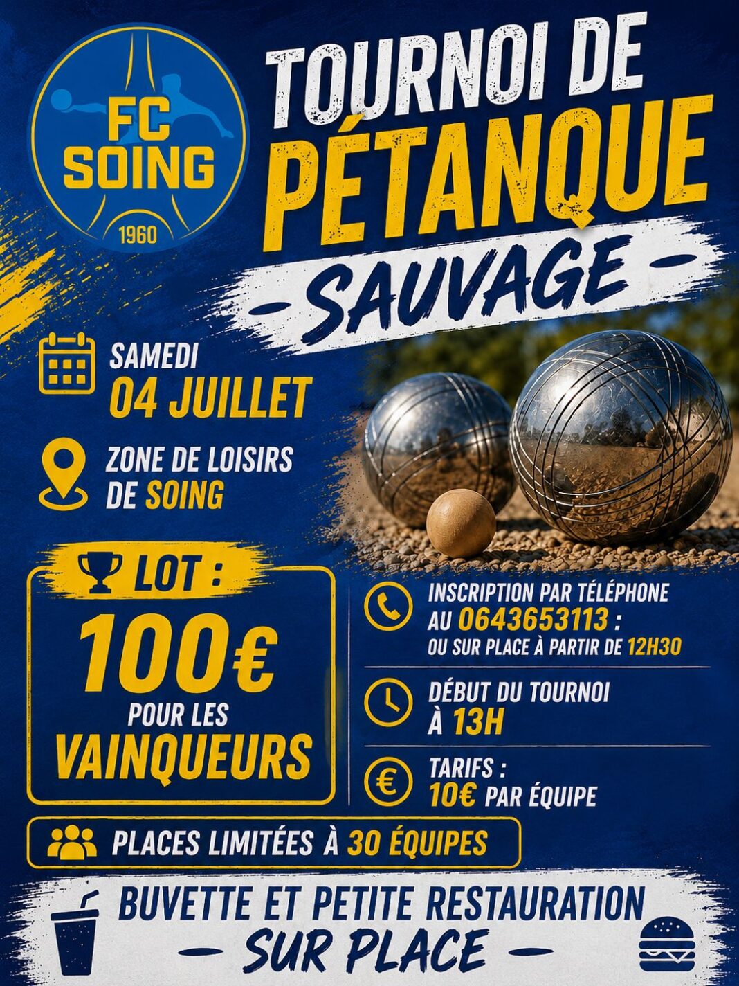 Tournoi de pétanque sauvage  Soing-Cubry-Charentenay