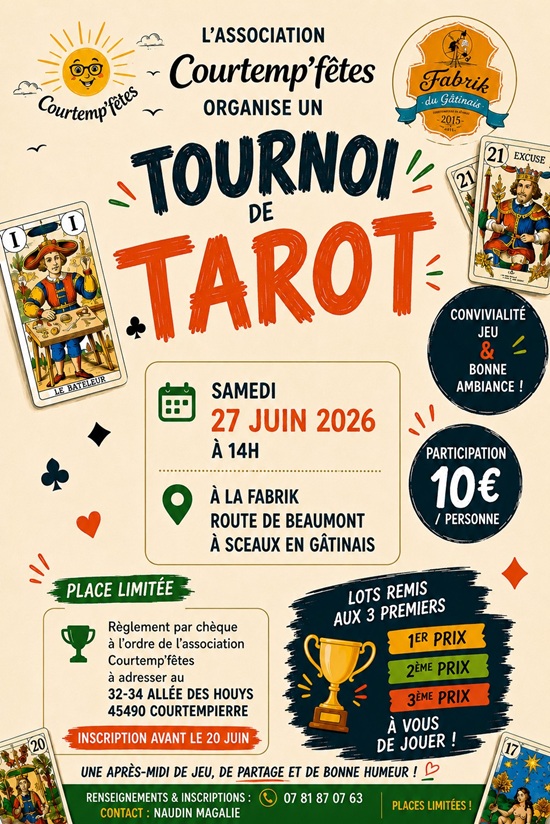 Tournoi de tarot Sceaux-du-Gâtinais
