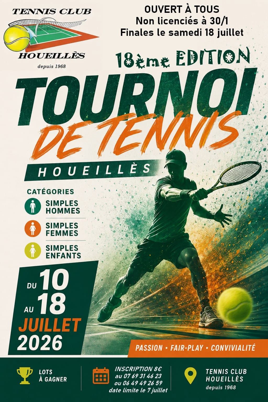 Tournoi de tennis 18 ° édition  Houeillès