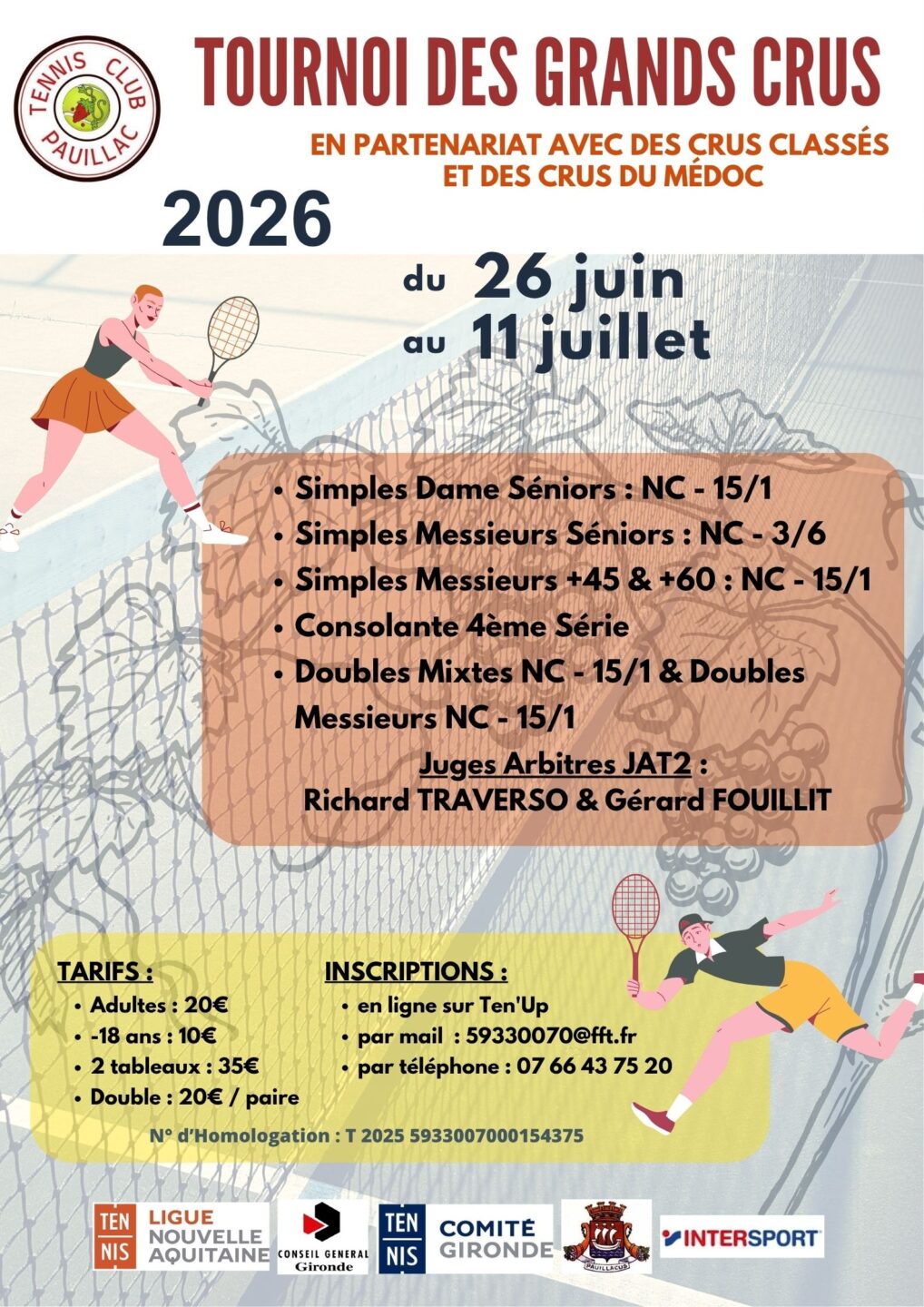 Tournoi de tennis des Grands Crus Rue Mandavie Pauillac