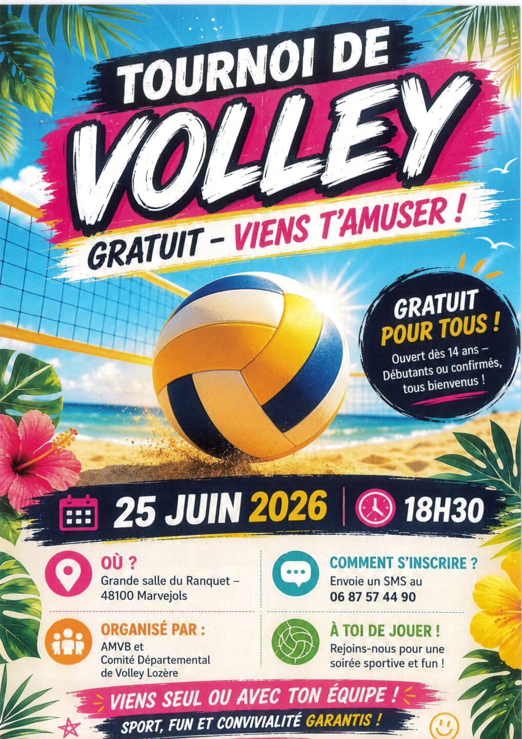 TOURNOI DE VOLLEY  Marvejols