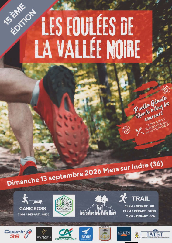 Trail Les foulées de la Vallée Noire  Mers-sur-Indre
