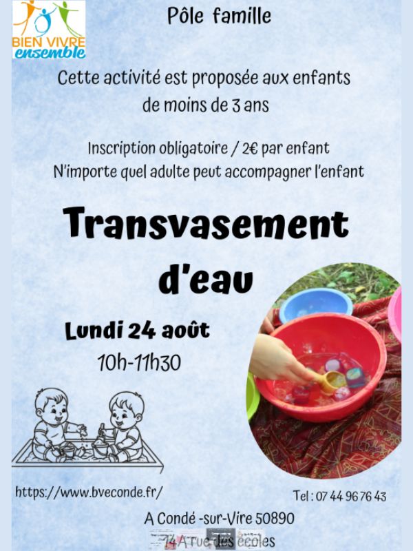 Transvasement d&rsquo;eau et glaçons  Condé-sur-Vire