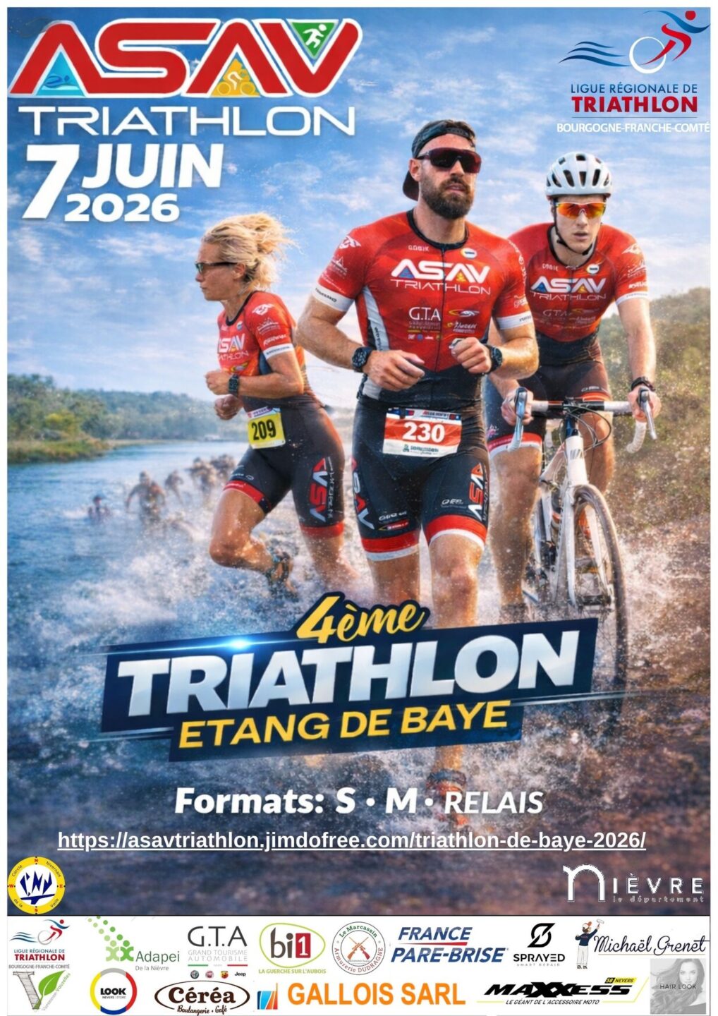 Triathlon de Baye lieu dit étang de Baye Bazolles
