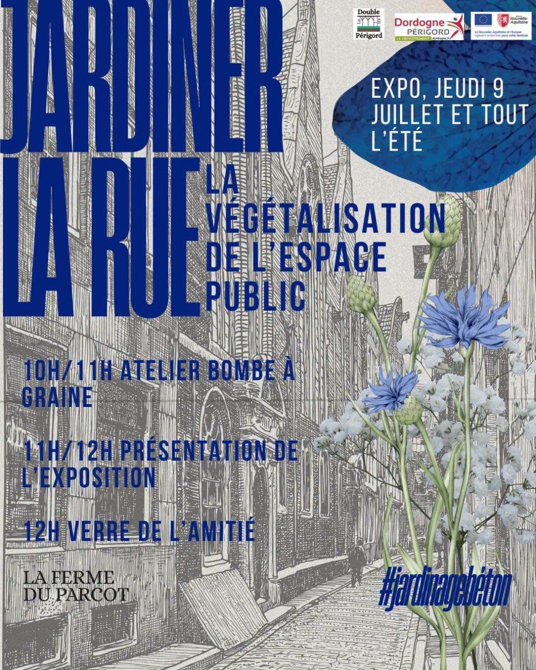 Un jardinage béton la végétalisation de l&rsquo;espace public chemin Abel Guionneau Échourgnac