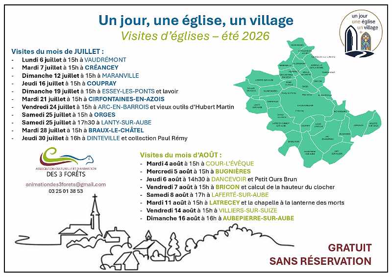 Un jour, une église, un village visite de l&rsquo;église d&rsquo;Arc-en-Barrois et des vieux outils d&rsquo;Hubert Martin  Arc-en-Barrois