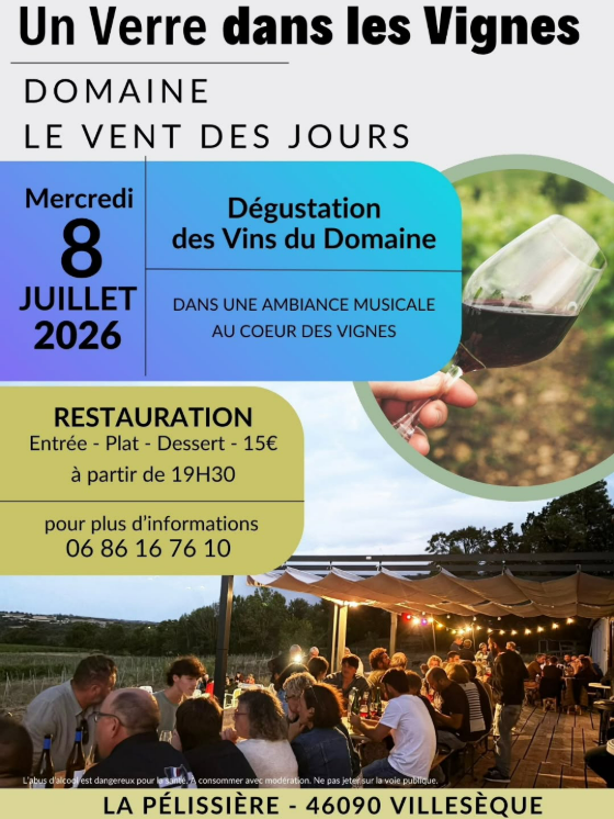 Un verre dans les vignes  Villesèque