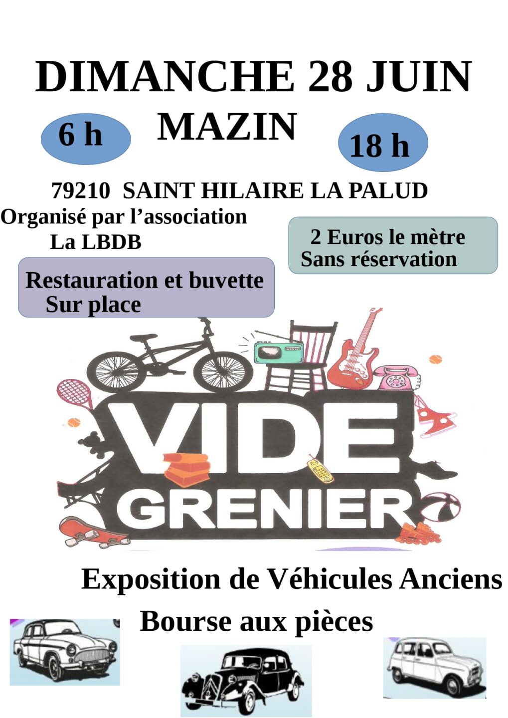 Vide Grenier à Saint-Hilaire-la-Palud Saint-Hilaire-la-Palud