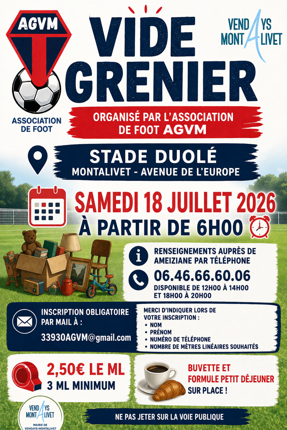 VIDE GRENIER AGVM Vendays-Montalivet