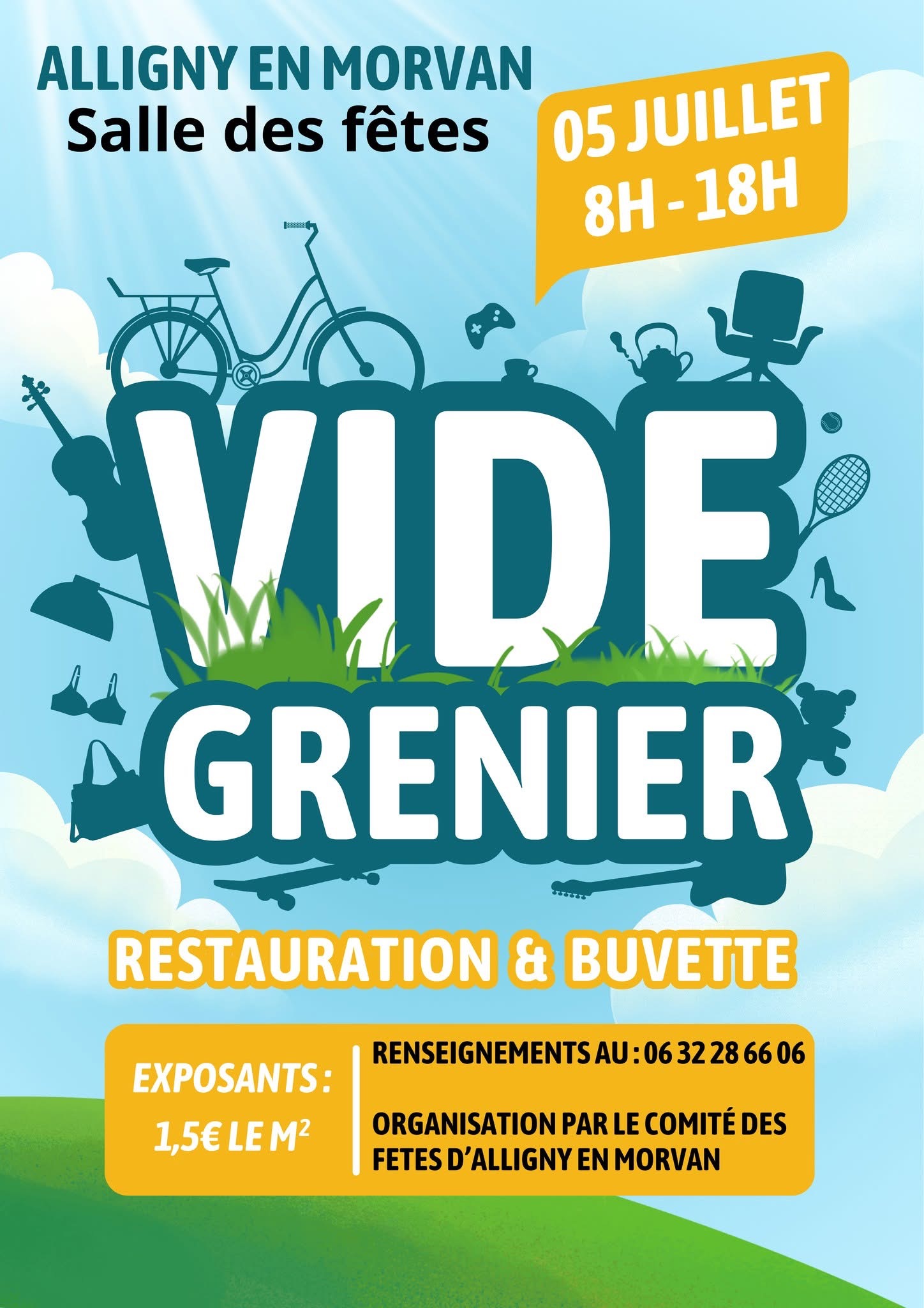 VIDE GRENIER Salle des fêtes Alligny-en-Morvan 2026-07-05