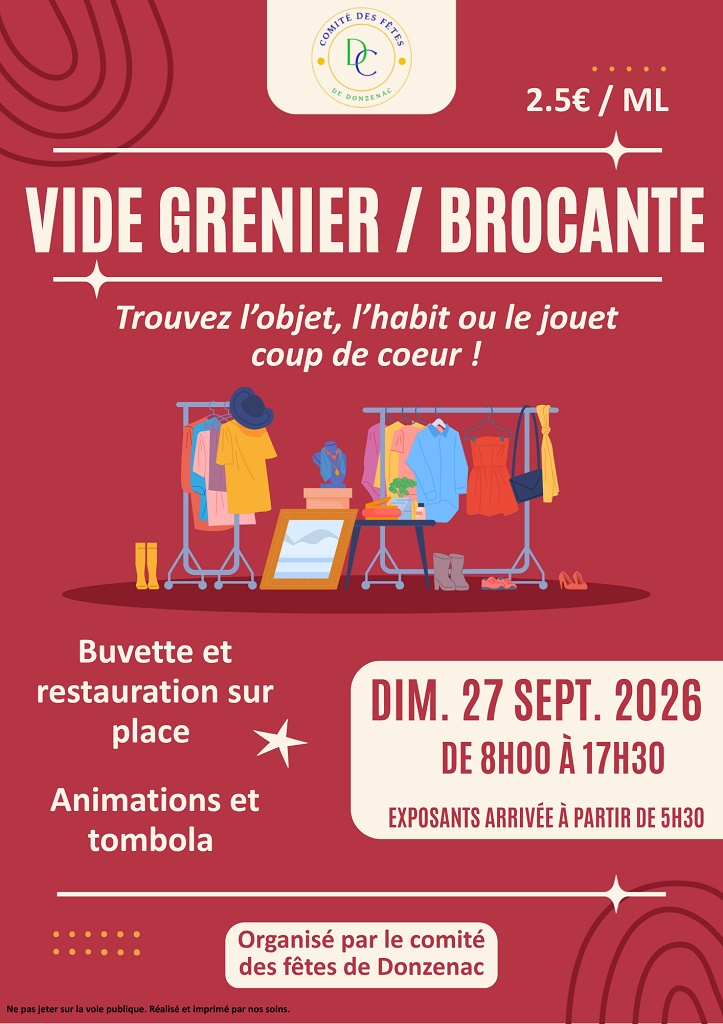 Vide grenier, brocante à Donzenac  Donzenac
