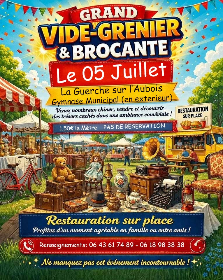 Vide-grenier & Brocante La Guerche-sur-l’Aubois