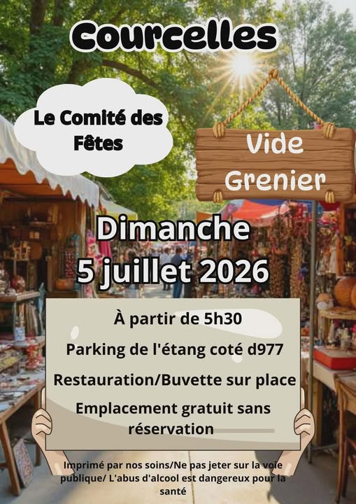Vide grenier Parking de l’étang Courcelles