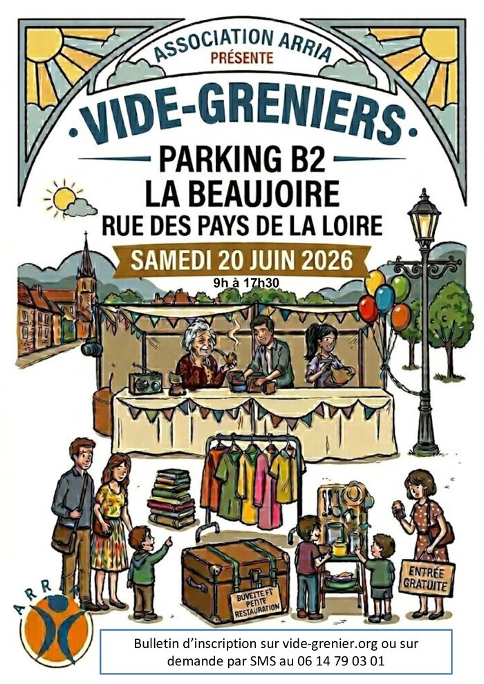 Vide grenier de l’association Arria Stade de La Beaujoire – Parking B2 Nantes