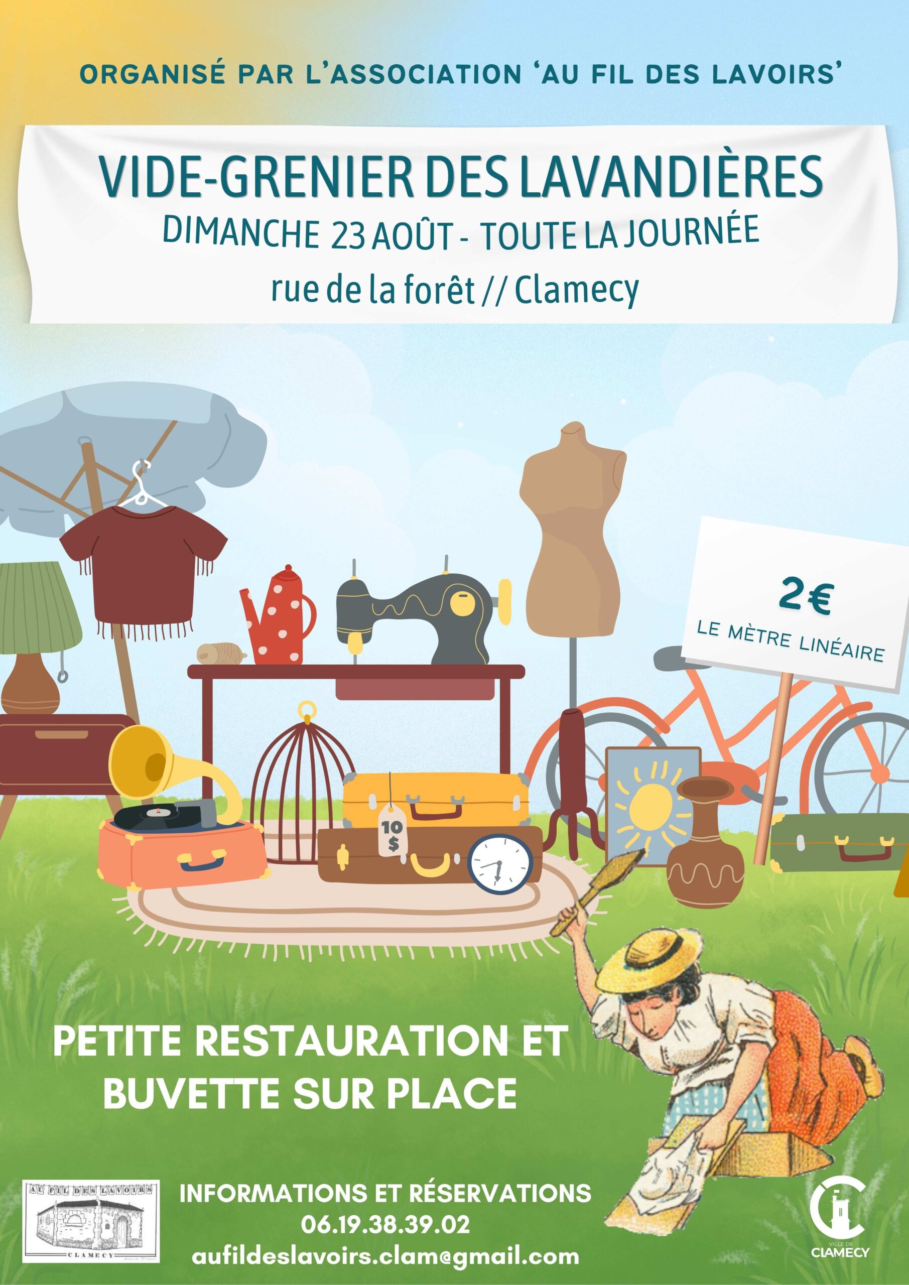 Vide-grenier des Lavandières rue de la Forêt Clamecy 2026-08-23