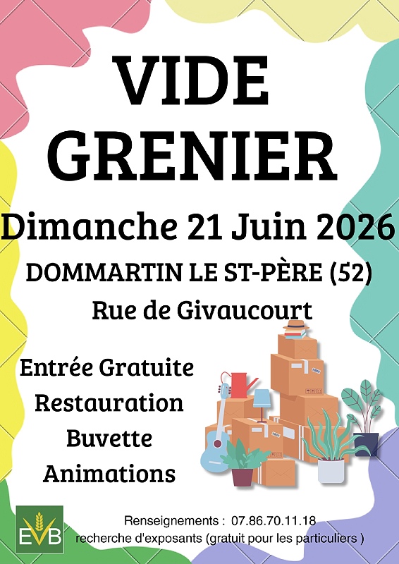 Vide Grenier Dommartin-le-Saint-Père
