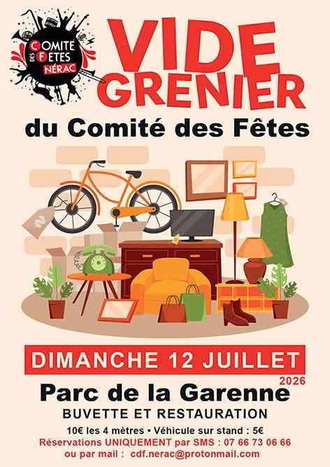 Vide grenier du Comité des fêtes Parc de la Garenne Nérac