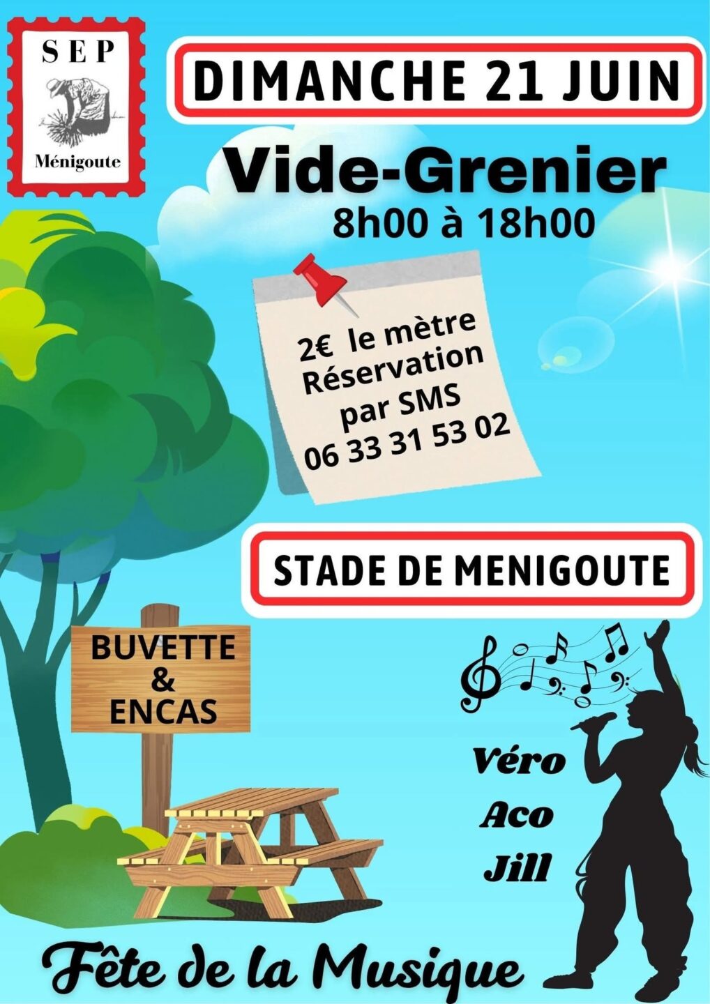 Vide grenier et Fête de la musique à Ménigoute Ménigoute