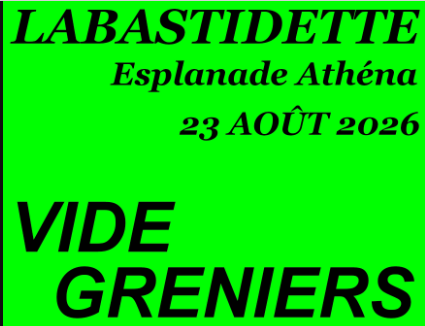 VIDE GRENIER ESPLANADE ATHENA Labastidette 2026-08-23