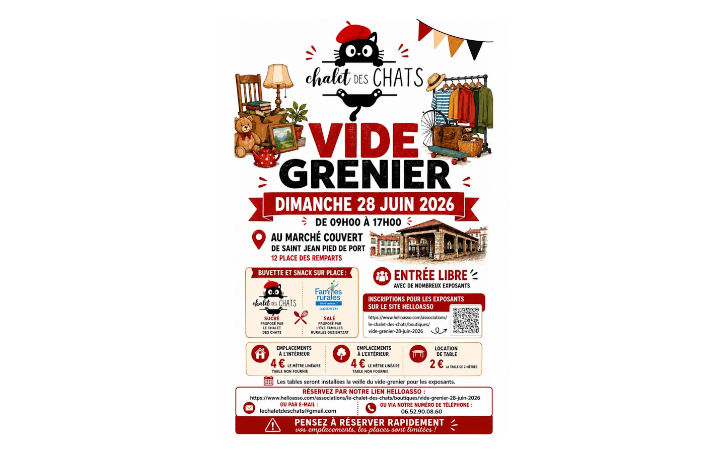 Vide grenier Marché couvert Saint-Jean-Pied-de-Port