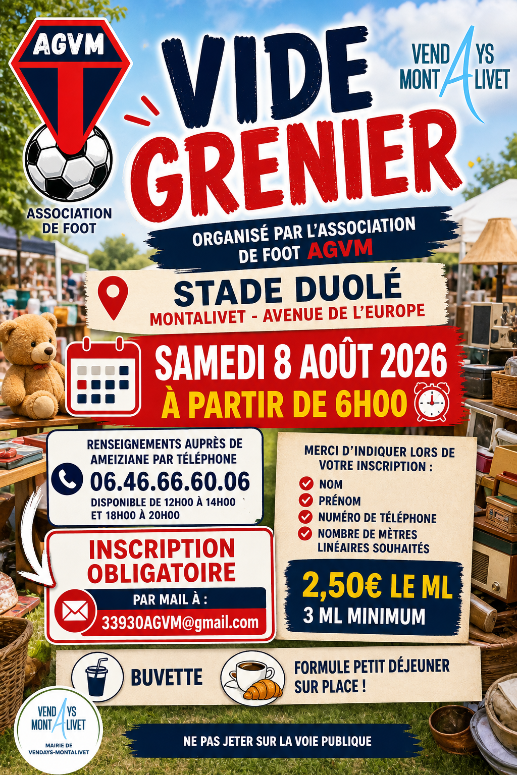 Vide Greniers AGVM  Vendays-Montalivet