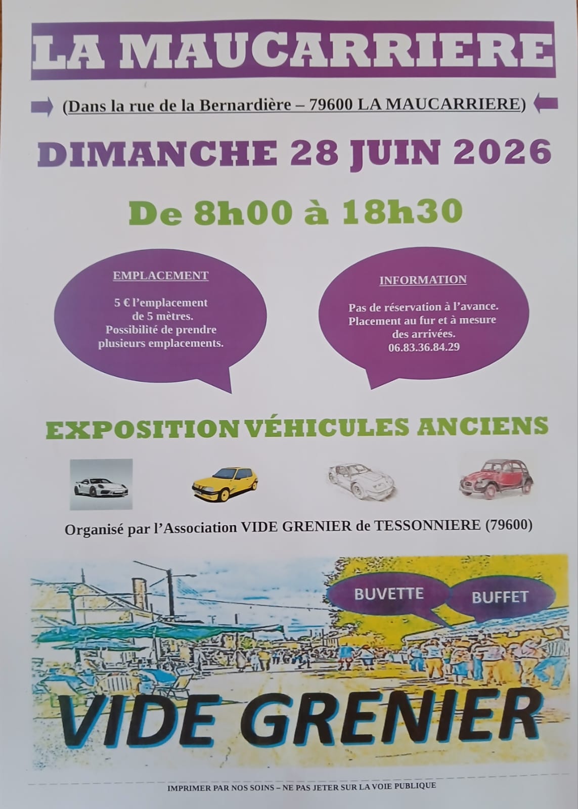 Vide greniers Airvault 2026-06-28