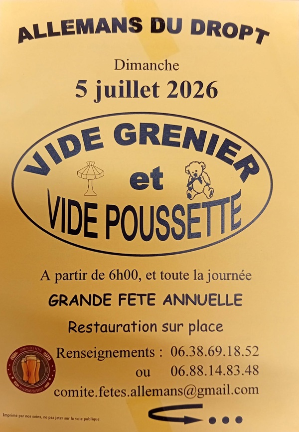 Vide-greniers de la fête du village  Allemans-du-Dropt