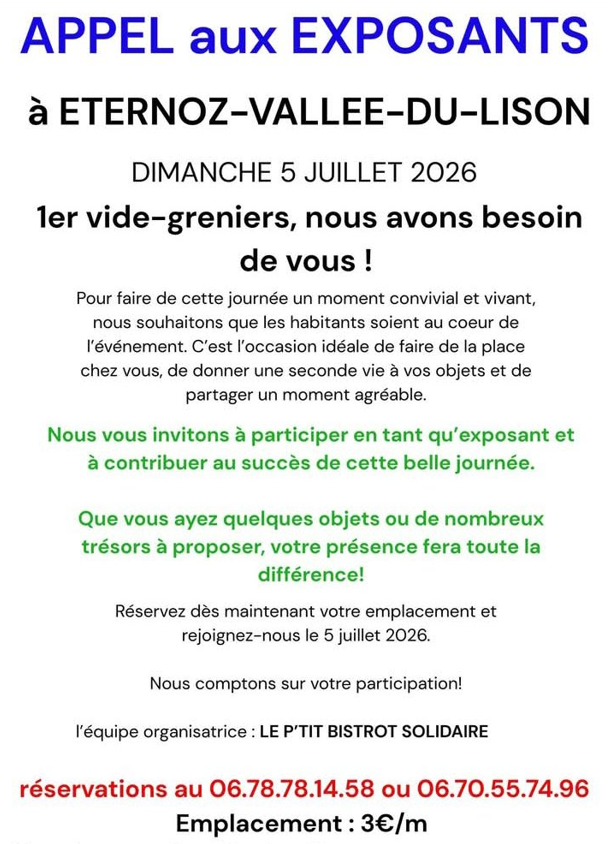 Vide-greniers  Éternoz-Vallée-du-Lison