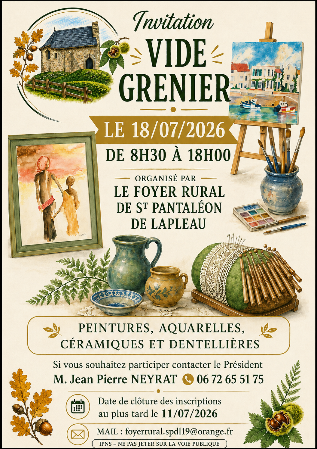 Vide-greniers Saint-Pantaléon-de-Lapleau
