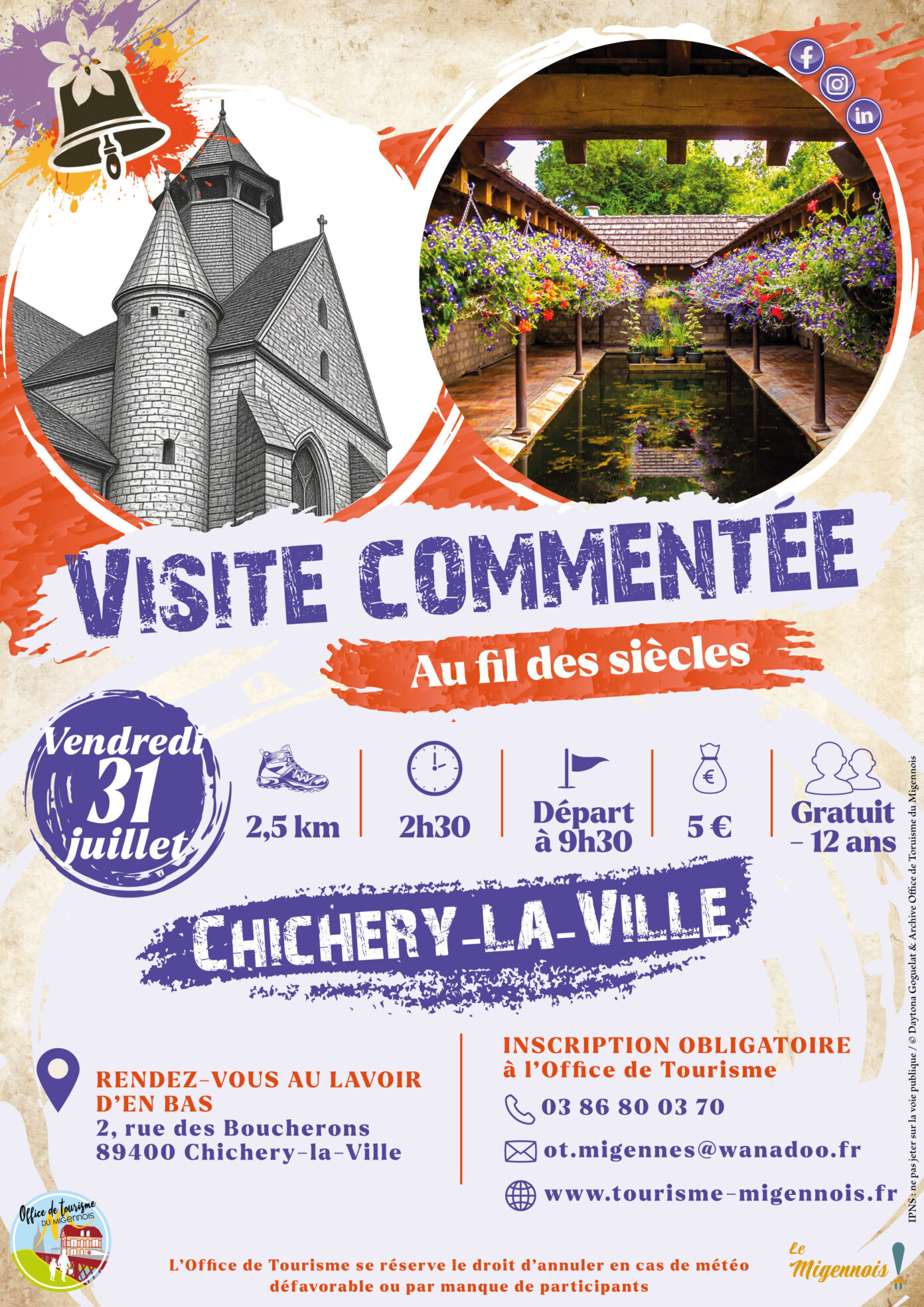 Visite commentée Au fil des siècles Lavoir d’en bas Chichery