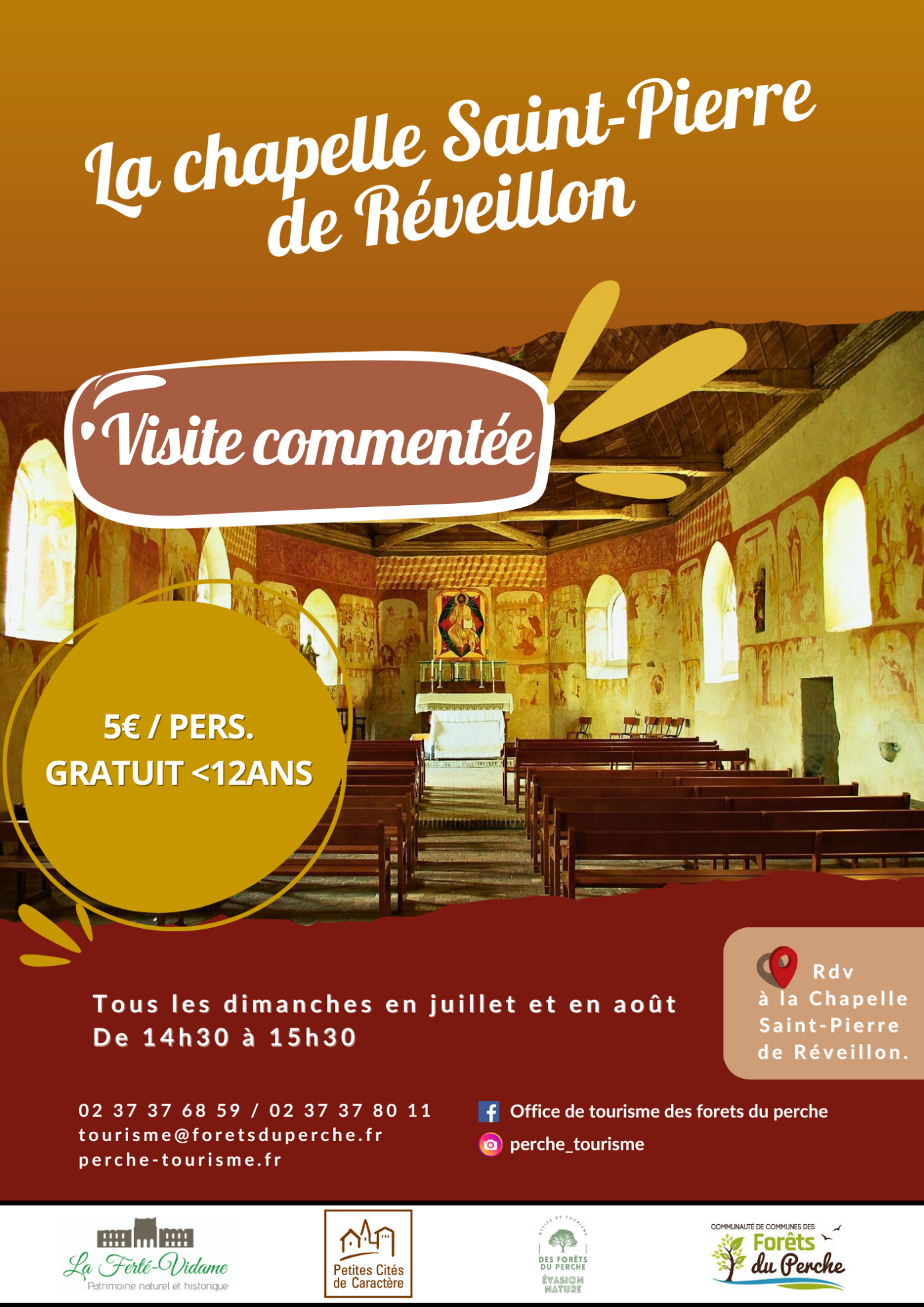 Visite commentée de La Chapelle Saint-Pierre de Réveillon  La Ferté-Vidame