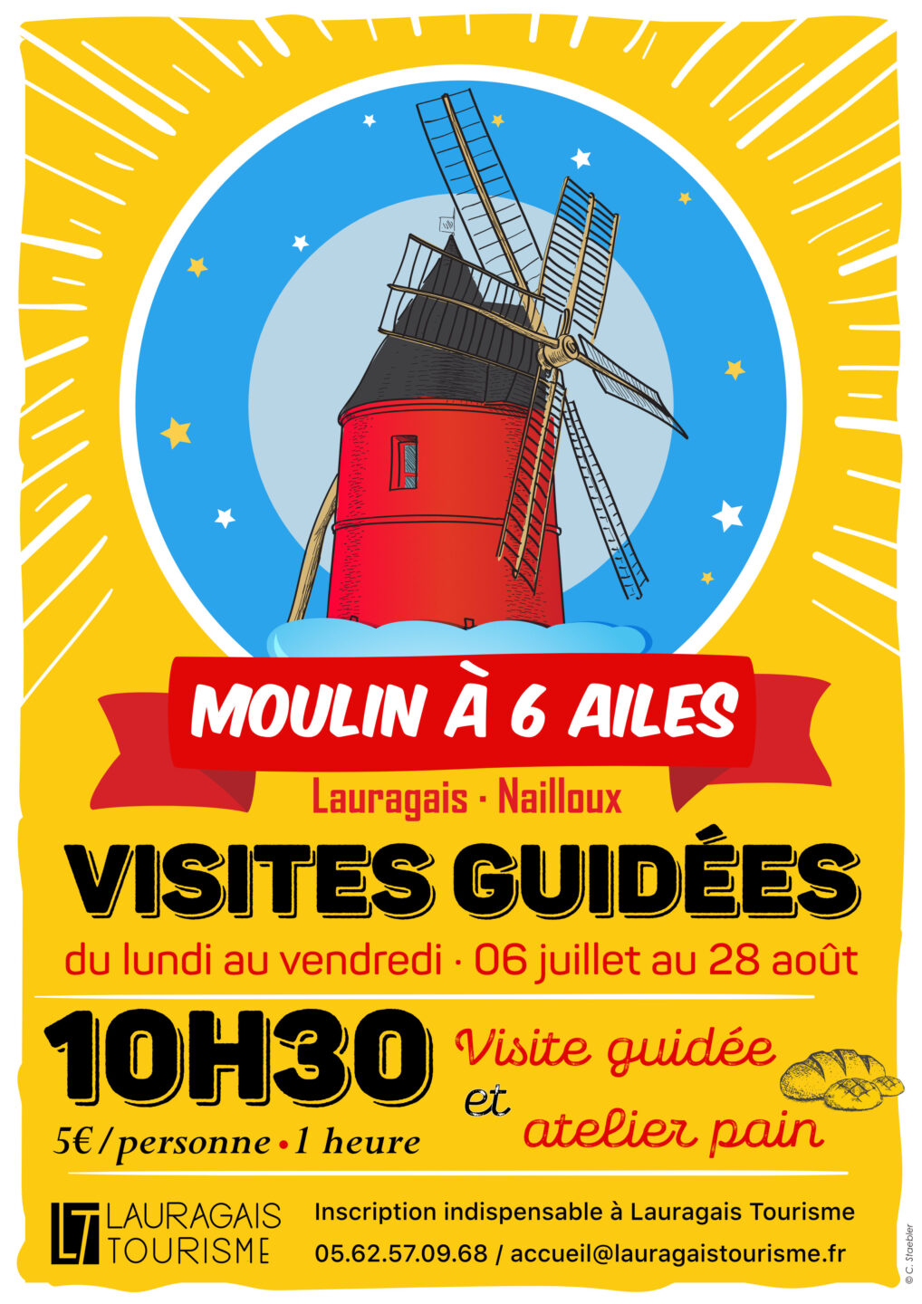 VISITE DU MOULIN A SIX AILES ET ATELIER PAIN Le Gril Nailloux 2026-07-06