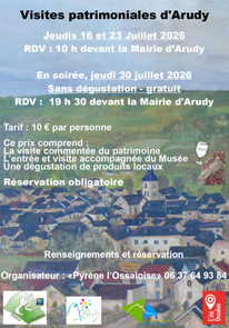 Visite du village d&rsquo;Arudy, du musée et dégustation Place de l&rsquo;Hôtel de Ville Arudy