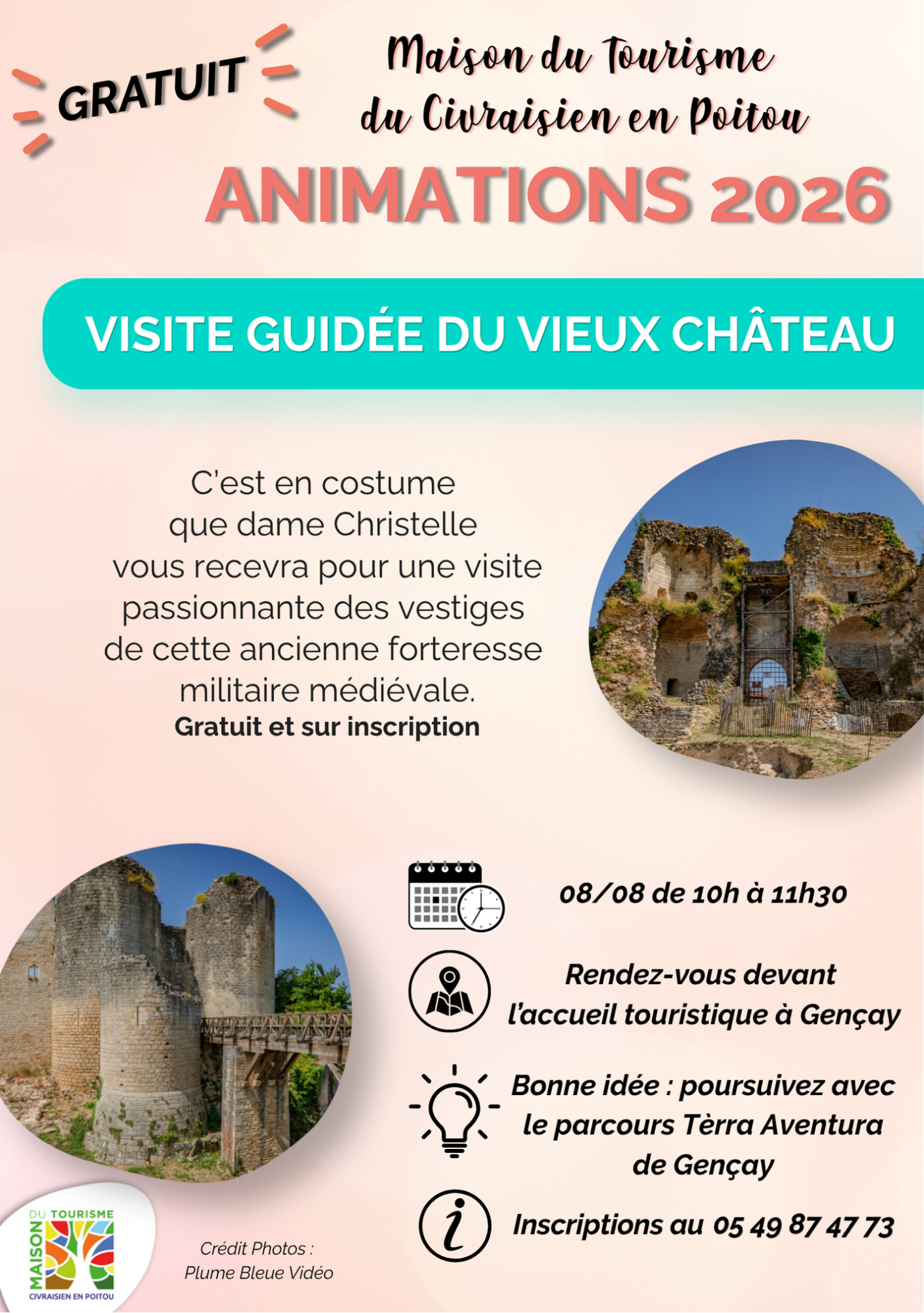 Visite guidée du Vieux Château  Gençay