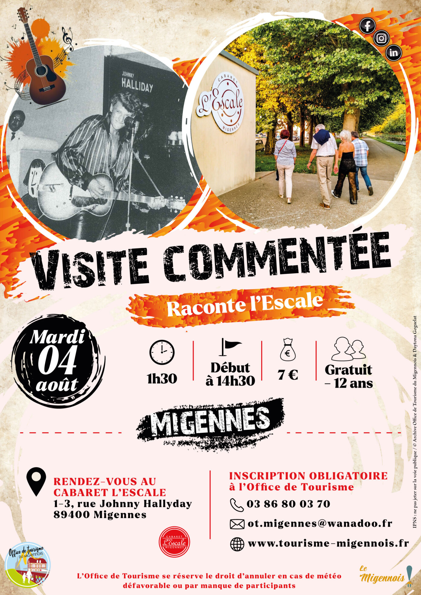 Visite guidée et musicale Raconte l&rsquo;Escale Cabaret l&rsquo;Escale Migennes