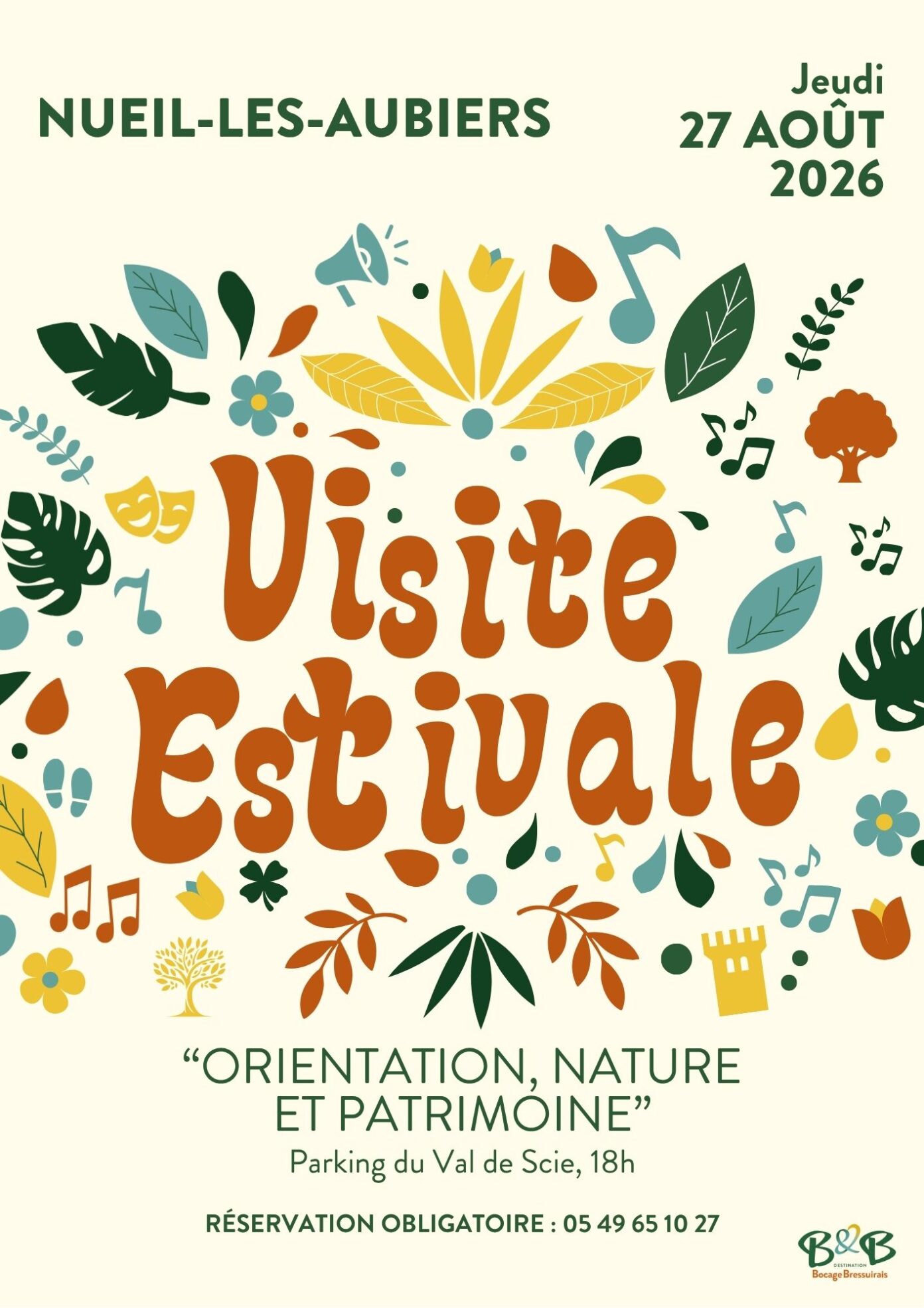 Visites Estivales 2026 Orientation, nature et patrimoine Nueil-les-Aubiers Rue du Val de Scie Nueil-les-Aubiers