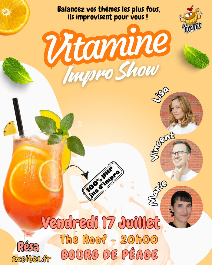 Vitamine Impro Show – Spectacle d&rsquo;improvisation The Roof Vercors Bourg-de-Péage