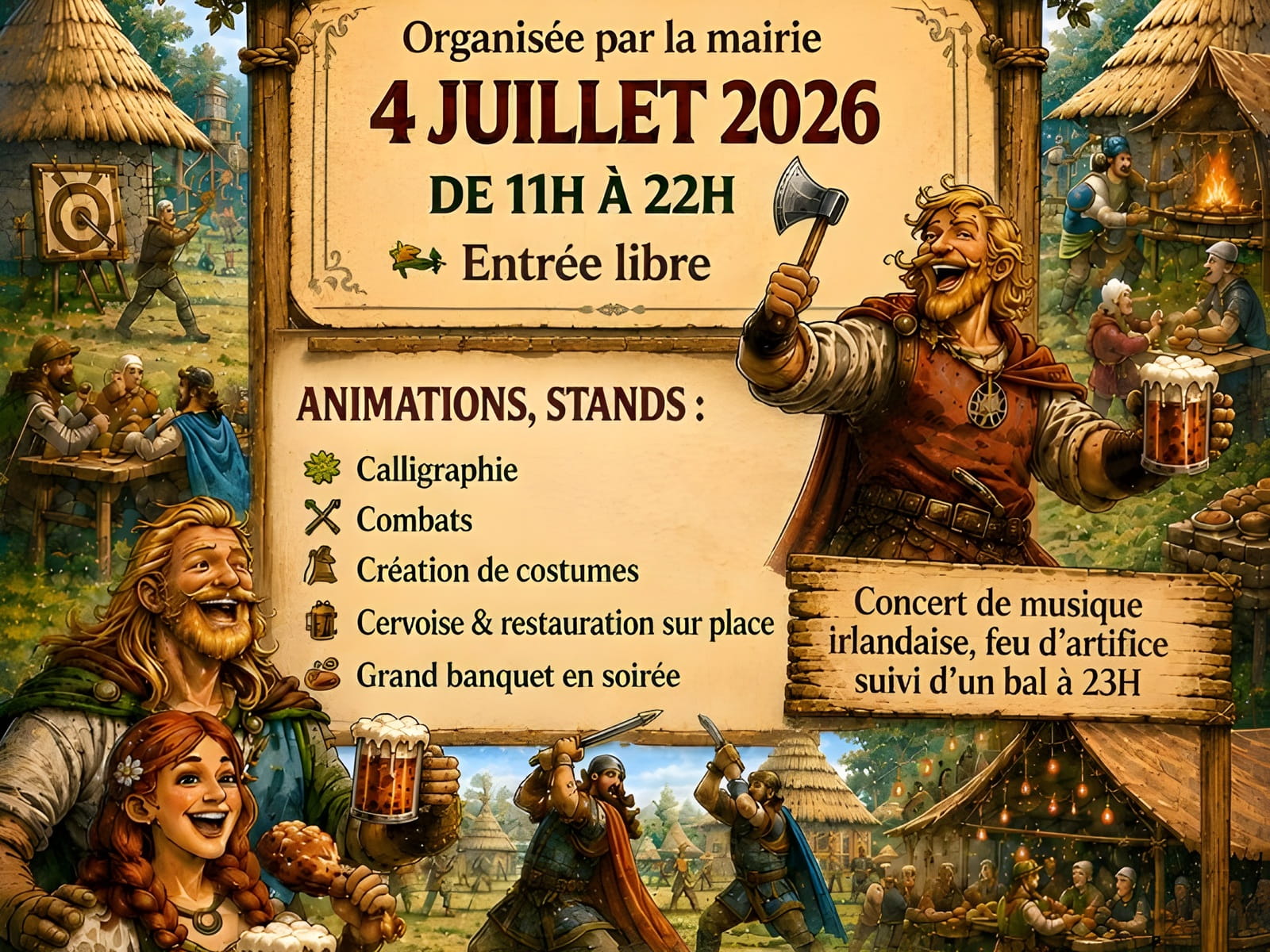 Vive l'été au village gaulois ! Place de l'Entre-deux-Mers Pompignac 2026-07-04