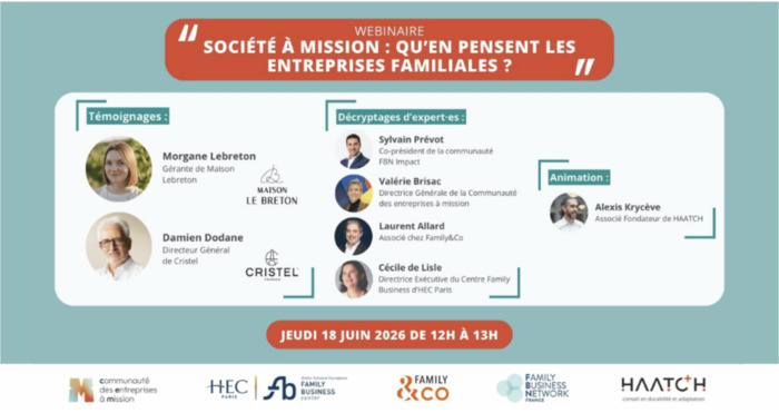 Webinaire – Société à mission : qu’en pensent les entreprises familiales ? (2nd édition) HEC Paris Jouy-en-Josas