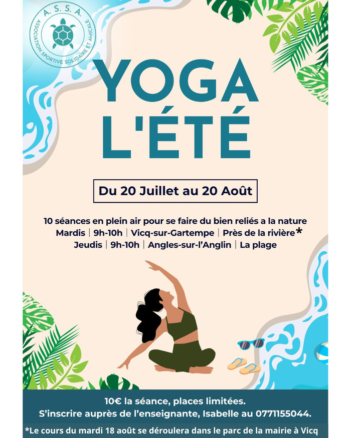 Yoga au bord de l&rsquo;eau La Guillonnerie Vicq-sur-Gartempe